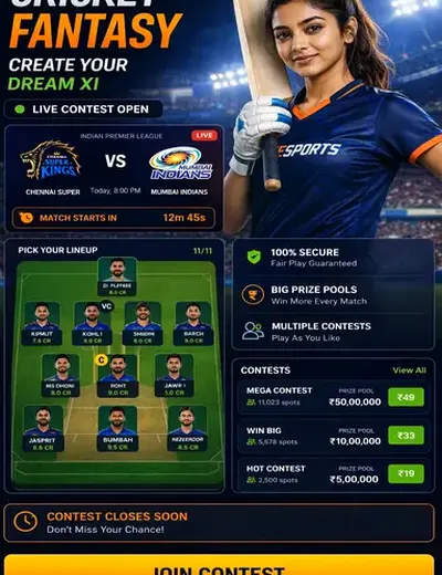 Wwwqwin (qwin) fantasy cricket & matchday visual 3